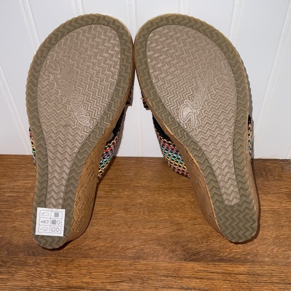 Skechers Cali Beverlee Delighted Multicolor Woven Wedge Sandals Size 7 - Picture 5 of 7